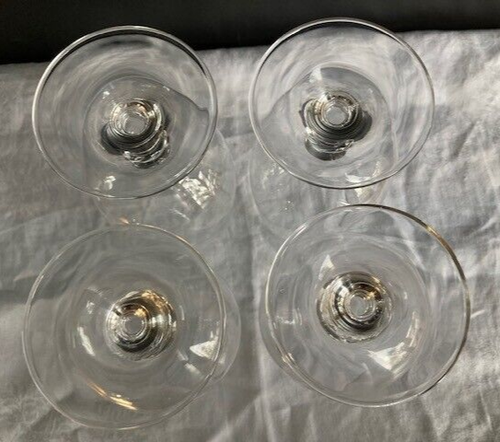 Pier 1 Eliza Water Goblets Tea Glasses Clear Etched Leaves 7-1/2" SET OF 4 - Picture 5 of 12