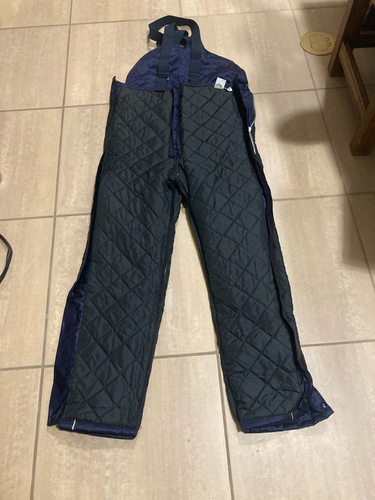 Insulated Relaxed Fit Bib Overall Dark Blue Small 50% Rayon/50% Polyester - Picture 4 of 10