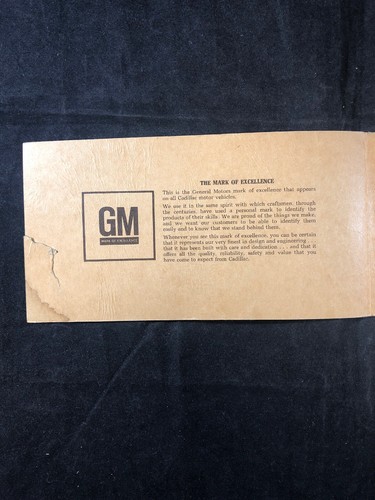 68 1968 CADILLAC OWNERS MANUAL GUIDE FREE SHIPPING BOOK SMOKE FREE HANDBOOK - Imagen 4 de 12