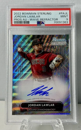 2022 Bowman Sterling Jordan Lawlar Wave Auto /125 PA-JL PSA 9 Diamondbacks