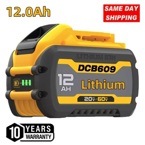 12.0Ah Lithium-ion Battery PACK Replace For DEWALT For 20V 60V MAX DCB609 DCB612