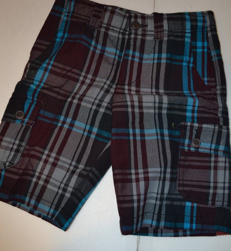 Arizona Boys Plaid Cargo Shorts Various Sizes from Reg 6-20Husky NWT - Picture 5 of 7