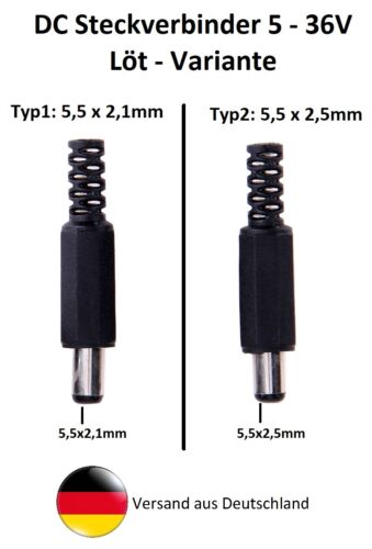 DC Steckverbinder Löt - Hohlbuchse Hohlstecker Adapter Netzteil Kupplung NEU - Bild 4 von 6