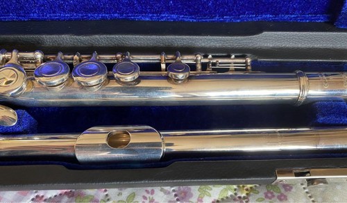 YAMAHA YFL-311 yfl311 Silver Plated Flute Nickel Silver INSTRUMENT with case Goo - Picture 13 of 16