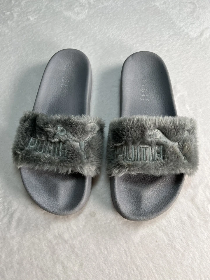 Puma por Rihanna Piel Slide Cantera Plata FENTY Leadcat 362266 09 Talla 6.5 Foto 4 de 4