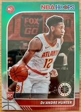 De‘Andre Hunter RC 2019/20 Panini Hoops Premium GREEN PRIZM #202 Hawks Rookie 🔥