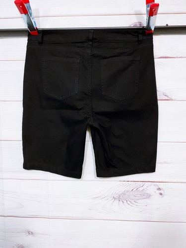 Pantalones cortos para mujer Lane Bryant, talla 16, negros, bolsillos delanteros planos - Imagen 4 de 6