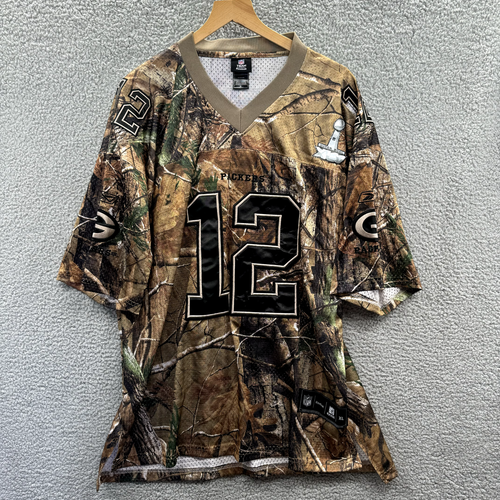 Green Bay Packers Aaron Rodgers Camo Super Bowl Jersey Men's Size XL