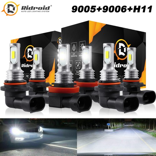 For 2006-2012 2013 2014 2015 Honda Civic  LED Headlight High+Low Fog Light Bulbs - Picture 1 of 12