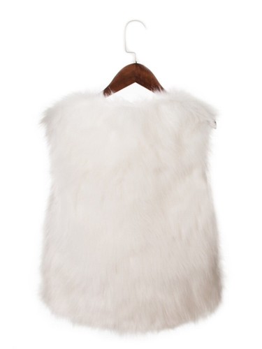 Women's Coat Fur Vest Fashion Overcoat Warm Vest Vest Outerwear - Picture 17 of 29