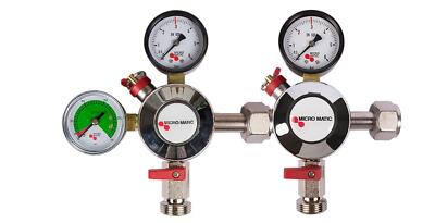 CO² Druckminderer Micromatic mit 2 Fachdruck Premium Plus 3 Bar 2 x 3/4'' Ausgang