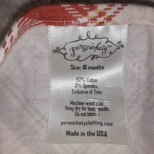 Persnickety 2 Piece Outfit Brown Orange Yellow Fall Ruffle Girls Sz 18 Mnth USA  - Picture 4 of 9