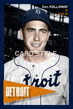 Don Kolloway - c. 1949-50 Detroit Tigers - choose a style - colorized print