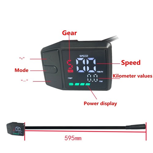 Display LCD e-bike UART 24V/36V/48V per motore centrale BAFANG BBS01 BBS02 HD - Foto 13 di 36