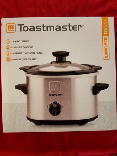 Toastmaster Slow Cooker TM-153SC 1.5 QT Removable Stoneware Pot Stainless NEW - Picture 1 of 4