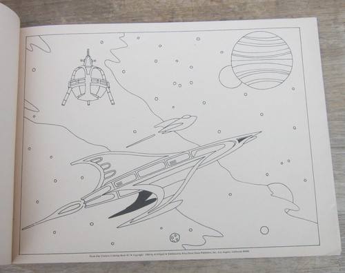 Vtg 1983 STAR CRUISERS COLORING BOOK No. 2 Al Filipeli Wars Trek - Picture 5 of 7