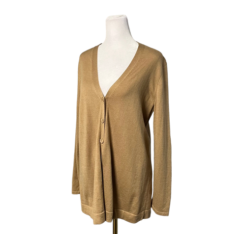 J. Jill Tan Camel Button Front Cardigan Sweater Neutral Size Small - Picture 2 of 6