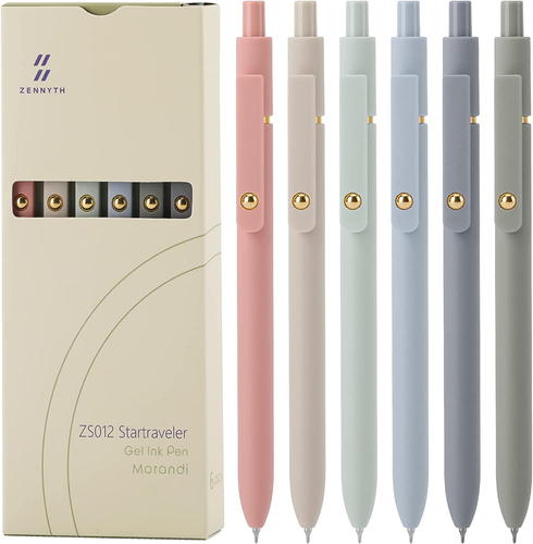 Gel Pens, 6 Pcs 0.5Mm Fine Point Black Ink, Smooth Writing Office Supplies - Picture 9 of 12