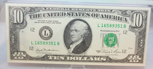 PMG 1981  $10 GU-65FRN San Francisco Insufficient Inking Error FR2025 L [103WEJ] - Picture 5 of 5