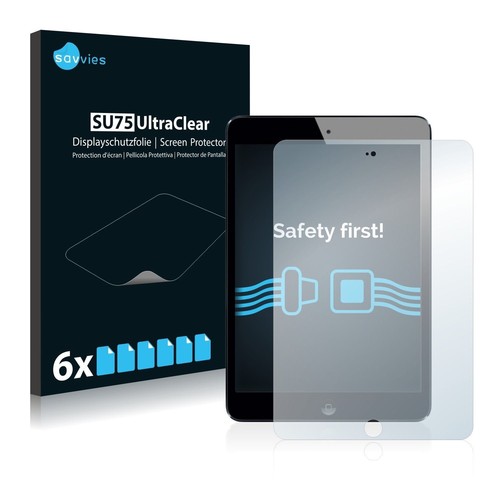 Apple iPad Mini 3, 6 x Transparent ULTRA Clear Screen Protector - Picture 2 of 4