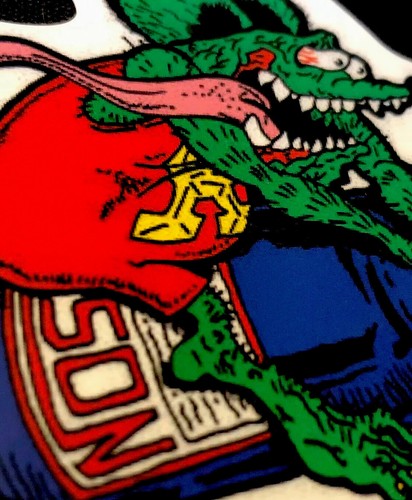 RAT FINK STICKER ”NITROUS OXIDE COMPLETELY BLOWN” 4 3/4” X 2 3/4” GLOSSY  - Foto 2 di 3