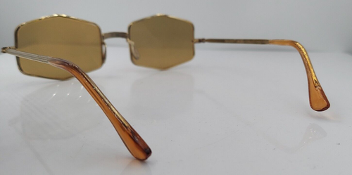 Vintage Foster Grant FF77 Gold Geometric Metal Sunglasses USA FRAMES ONLY - Picture 3 of 6