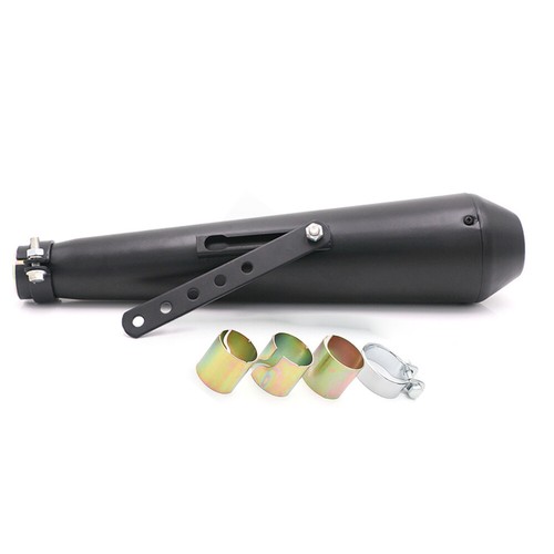 Fits For Harley Honda Aprilia Black Cafe Reverse Cone Megaphone Exhaust Pipes US - Picture 5 of 11