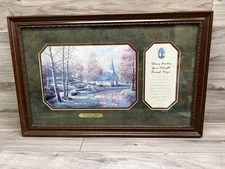 The Aspen Chapel Print by Thomas Kinkade, Matte & Framed with COA RARE