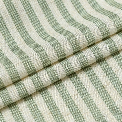 Vangao Kitchen Curtains Linen Tiers Striped Cafe Curtains Small Window Curtain - Picture 13 of 23