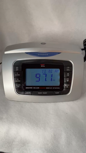 GE 29297GE3-A Clock Radio Telephone AM/FM Dual Alarm CID LCD TESTED - Video 1 of 1