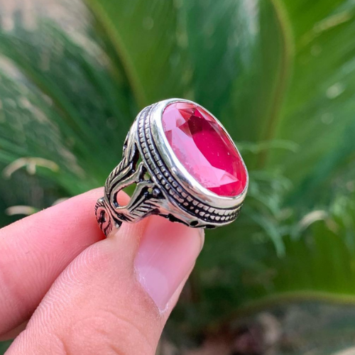Hermoso anillo original hecho a mano Yaqoot, Anari Yaqoot plata esterlina-925 - Imagen 2 de 7