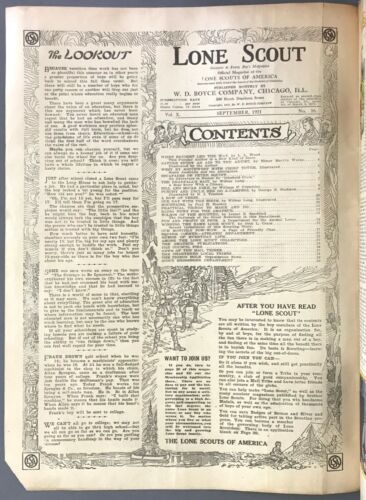 Lone Scout Magazine Volume X, Number 16 September, 1921 - Imagen 2 de 6