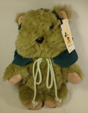Vintage 1991 Disneyworld Ewok Plush Stuffed Animal 12" Green Tan Star Wars NWT