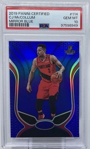 CJ McCollum PSA 10 - 2019 Panini Certified ‘Mirror Blue’ - Wizards Sharpshooter