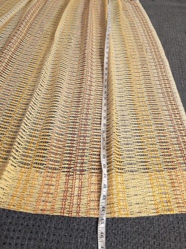 Vintage Woven Drapes Org/Yell 4 Panels Sears Everlon Pinch Pleat 23"x44" - Picture 11 of 15