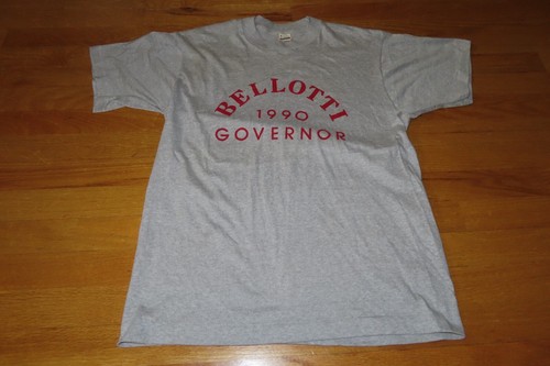 Vintage Screen Stars Label - 1990 GOVERNOR FRANCIS BELLOTTI (LG) T-Shirt - Picture 2 of 5
