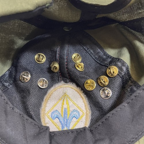 Vintage Boy Scouts Of America Hat S-M Youth Boys Snapback Webelos Twill Pins - Picture 10 of 10