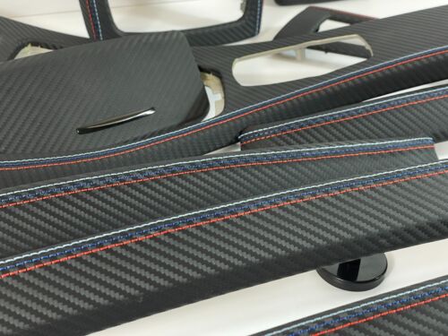 BMW E92 CIC ALCANTARA CARBON Leather M Stitching Interior trim kit set LHD - Bild 2 von 14