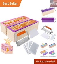 Rectangular Silicone Soap Mold with Cutters and 100 Bags - Perfect Crafting Set