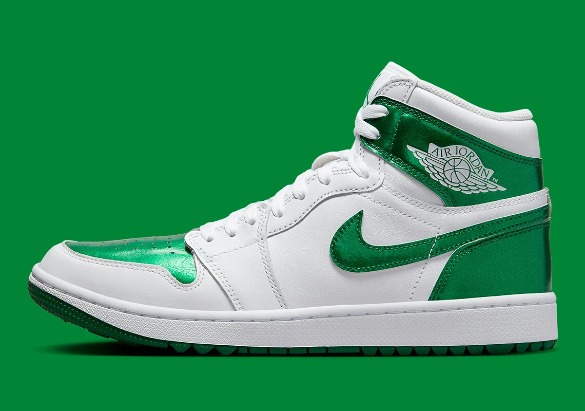 シューズ(男性用) Nike Air Jordan 1 High Golf DQ0660-130 Nike Air Jordan Retro 1 High Golf Metallic Green Pine DQ0660-130