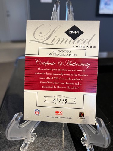 Joe Montana 2005 Leaf Limited Threads # 41/75 - San Francisco 49ers - Picture 2 of 3