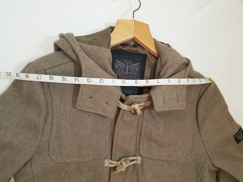 Firetrap Herren Braun Strick Basic Jacke Mantel Größe Small S Regular  - Bild 12 von 12