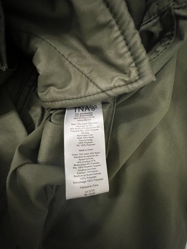 ARITZIA TNA Military Edition Parka Mantel mit Kapuze und Kunstfell - Bild 8 von 9