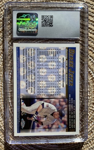 1998 TOPPS CHROME DEREK JETER #160 GRADED CSG 8.5 MINT HOF YANKEES - Picture 2 of 3