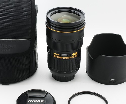 Nikon [Mint] AF-S Nikkor 24-70mm f/2.8 G ED Zoom Lens with Hood Case Filter - Picture 1 of 11