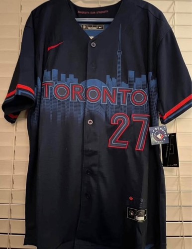 Toronto Blue Jays Connect City Vladimir Guerrero Jr #27 genähtes Trikot Large neu mit Etikett