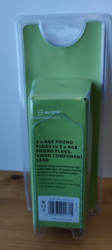 AV:Link Component Video Cable - 3 x RGB Phono To 3 x RGB Phono Lead - 3m - NOS - Picture 2 of 5