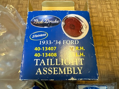 Ford 1933-34 Stainless Steel Bob Drake Tail Light Assemb New In Box RH 40-13407 - Picture 6 of 7