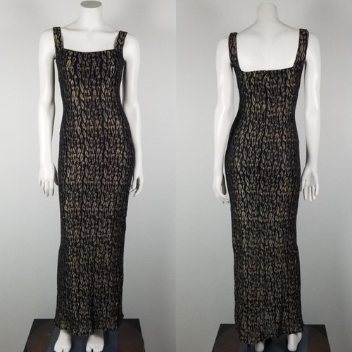 Maxi Vestido Alchemy New York By Joomee De Colección Años 90 Bodycon Mobwife Malla Leopardo Talla 6 - Imagen 1 de 16