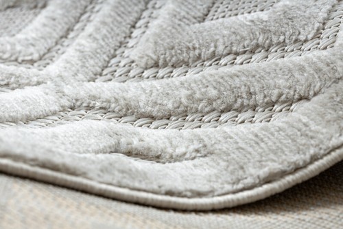 ALFOMBRA SISAL MODERNA INCREÍBLE ""SANTO"" 58365A diamantes beige estructural fácil de limpiar - Imagen 9 de 12